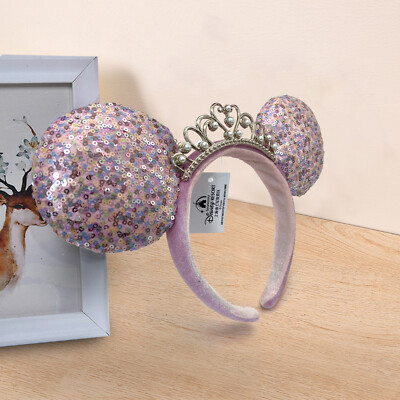 Minnie Mouse Disneyland Ears Headband Disney Parks Ears 2022 Princess Crown Pink-image