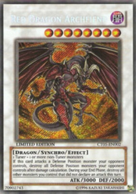 Yugioh! LP Red Dragon Archfiend - CT05-EN002 - Secret Rare - Limited Edition Lig-image