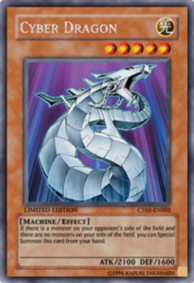 Moderately Played Cyber Dragon - CT03-EN002 - Secret Rare - Limited Edition - Yu-image