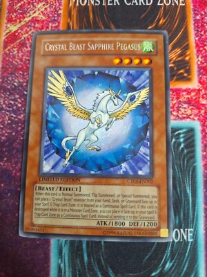 Yu-Gi-Oh! Crystal Beast Sapphire Pegasus CT04-EN002 Secret Rare Limited NM a1/-image