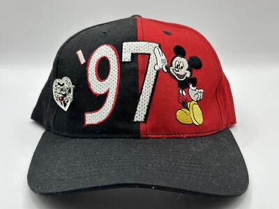 Mickey Mouse '97 Walt Disney World Baseball Hat Snapback Goofy's Hat Co With PIN-image