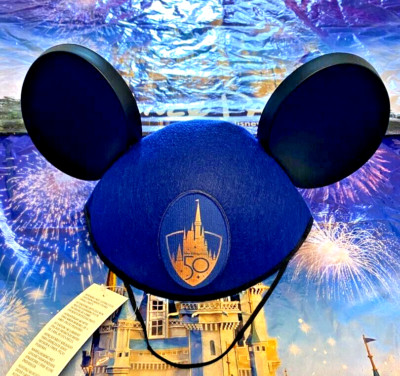 💙 50th Mickey Ears Hat Walt Disney World 50th Anniversary Cast Member Exclusive-image