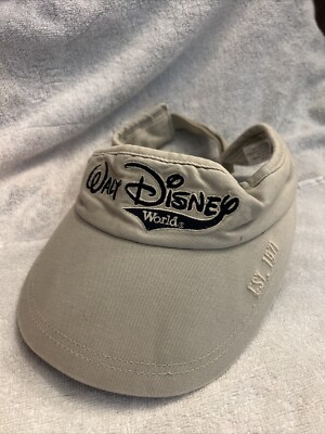 Walt Disney World Strapback Visor Tan Khaki Embroidered Lettering Est. 1971 OSFM-image