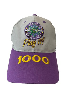 Vintage Walt Disney World Who Wants To Be a Millionaire Play It Baseball Hat Cap-image