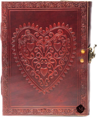 MONTEXOO Celtic Heart Handmade Vintage Large 8'' Embossed Leather Bound Journal -image
