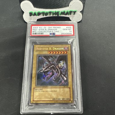 PSA 10 Red-Eyes B. Dragon BPT-005 2002 Collectors Tin Limited Edition-image
