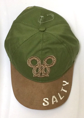 BNWT Walt Disney World Disney Parks Mickey Mouse Pretzel Baseball Hat Cap Green-image