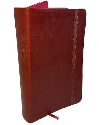 Vintage Holy Bible 1982 NKJV By Thomas Nelson Leather-soft Cinnamon Red Letter-image
