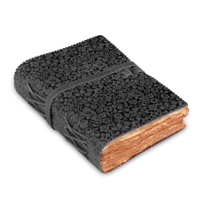  Leather Bound Floral Embossed Journal for Women Men - 200 Pages, 6