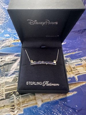 2025 Crislu Walt Disney World Marquee Sterling Platinum Necklace-image