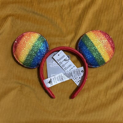 Disney Parks Mickey Mouse Ears Rainbow Pride Love Headband-image
