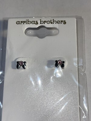 Minnie Mouse Bow Disney Park Arribas Earrings Made with Crystals from Swarovski-image