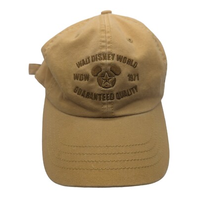 Walt Disney World Parks Yellow Adult Hat Cap With Flexible Fit Back -image