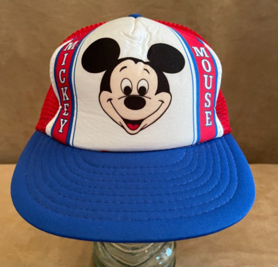 1982 NEW Mickey Mouse Vintage Walt Disney World Mesh Cap SNAPBACK BROKEN Trucker-image