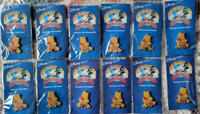 Disney Pins - 12 Months of Magic - Disney Store  - Birthstone Poohs - Jan  - Dec-image