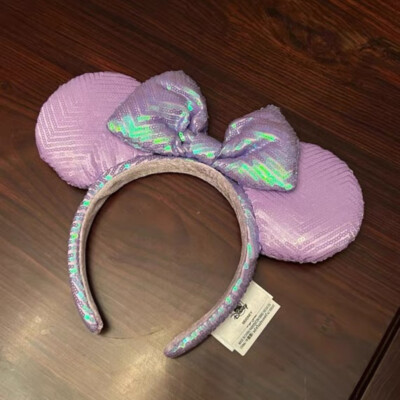 LAVENDER sequins Spring DisneyParks Minnie Mouse Ears Headband Disneyland-image