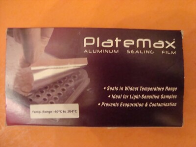 Platemax Aluminum SEALING FILM PCR-AS-600 storage/PCR. 100/box NOS-image