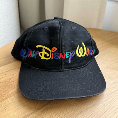 Vintage Walt Disney World Spellout Script Dad Cap Baseball Hat Goofys Hat Co-image