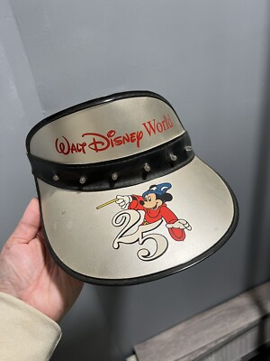 Vtg Walt Disney World 25th Anniversary Mickey Mouse Light Up Hat Visor Untested-image
