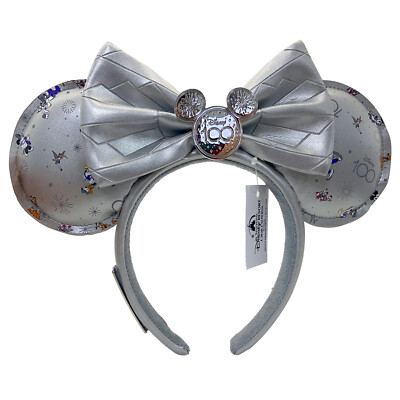 DisneyParks Loungefly 100 Year Minnie Mouse Bow Ears Mickey Headband Ears-image