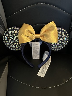 Walt Disney World 50th anniversary Mickey ears Minnie style with gold bow-image