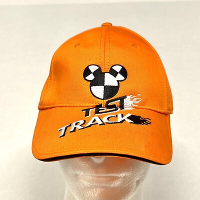 Youth Cap Mickey Mouse Test Track Orange Walt Disney World Epcot Hat Distressed-image