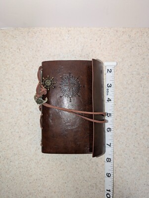 LUXURY Leather Bound Artisan Journal Travel Captain Yellow Pages-image