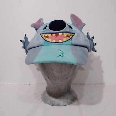 Disney Parks Smiling Stitch Plush Hat with Ears and Arms Adjustable Adult Cap-image