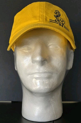 Disney Parks Yellow Hat Cap 34 Donald Duck Adjustable Strap Adult -image