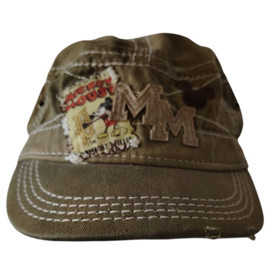 Disney Parks Steamboat Willy Mickey Mouse Graphic Cap Olive Green OS-image