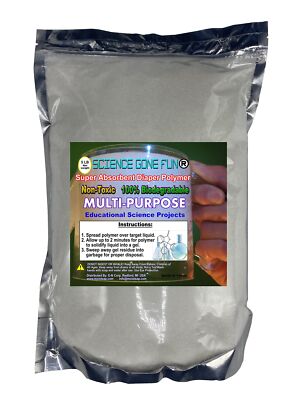 Super Absorbent Polymer: Sodium Polyacrylate 5 lbs - Ideal for Diapers & Scie...-image