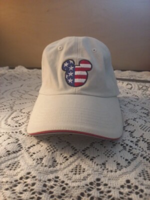 Y2K Patriotic Mickey Hat Walt Disney World EUC July 4th Snap Back-image