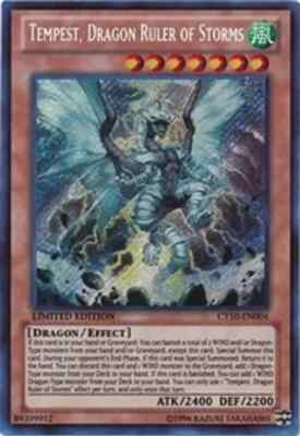 YUGIOH CT10-EN004 TEMPEST, DRAGON RULER OF STORMS SECRET RARE NEAR MINT NM-image