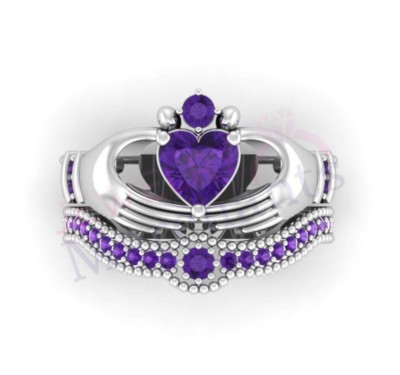 NEW 2 PRINCESS HEART RINGS SIZE 6 JEWELRY WALT DISNEY WORLD MICKEY CROWN CASTLE-image