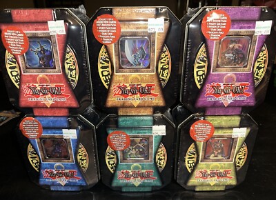 Yu-Gi-Oh - 2004 Collectors Tin SUPER MISPRINT COMPLETE SET! VERY CLEAN/NM SEALED-image