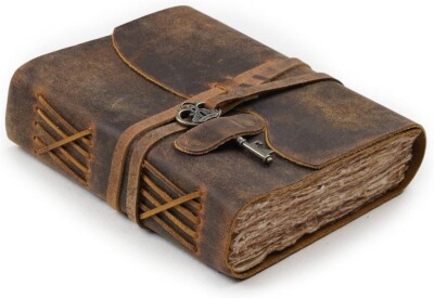 handmade leather journal diary-image