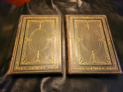 Erotic Foredge Painting. Schiller's Complete Works,  Hempel 1861 Orig. Leather.-image