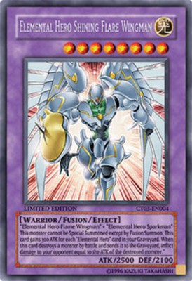 1x (HP) Elemental Hero Shining Flare Wingman - CT03-EN004 - Secret Rare - Limite-image