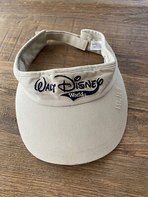 Walt Disney World Florida Disney Beige Adjustable Visor Hat Adult One Size OS-image
