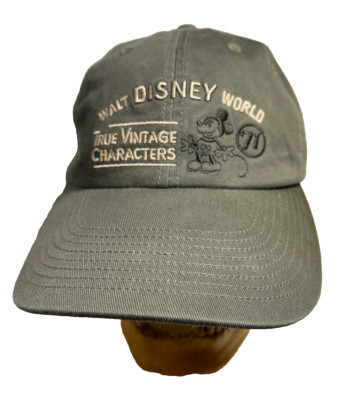 Walt Disney World True Vintage Characters '71 Gray StrapBack Adjustable Hat Cap-image