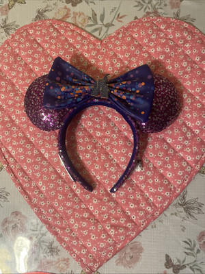 Disney Parks DLP Disneyland Paris Loungefly Castle Purple Sequin Ears Headband-image