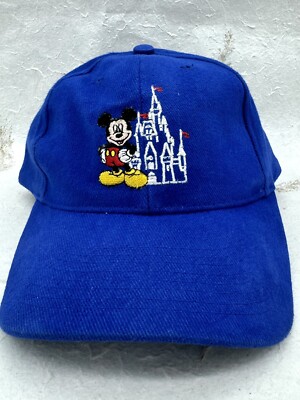 1998 Walt Disney World Magic Kingdom Micro Fiber Optic Snapback Hat Cap HTF-image