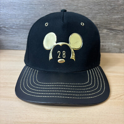 Disney Hat Cap Strap Back Black Mickey Mouse 28 Walt Disney World Parks-image