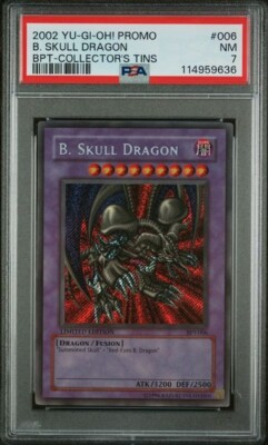 2002 Yu-Gi-Oh! Black B. Skull Dragon BPT-006 Secret Rare PSA 7 NM-image