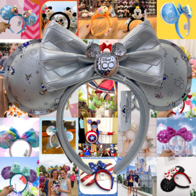 Disney'Parks Goofy Chip&Dale Minnie Ears Headband Loungefly 100Years Collection-image