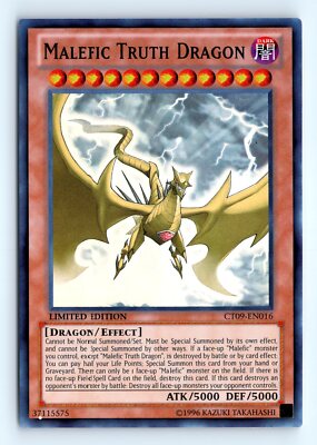 Yu-Gi-Uh Malefic Truth Dragon #CT09-EN016 2012 Collectors Tin tcg LP-image