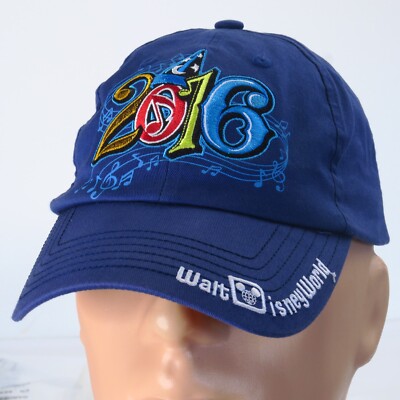 Disney Parks 2016 Walt Disney World Musical Bars Embroidered Strapback Hat Cap-image