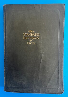 The Standard Dictionary of Facts, 1919 Edition, Leather, 908 pages-image