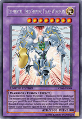Yugioh! LP Elemental Hero Shining Flare Wingman - CT03-EN004 - Secret Rare - Lim-image