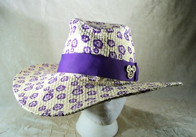 Disney Parks Purple Design Ladies/Girls Straw Hat Walt Disney World Exclusive-image
